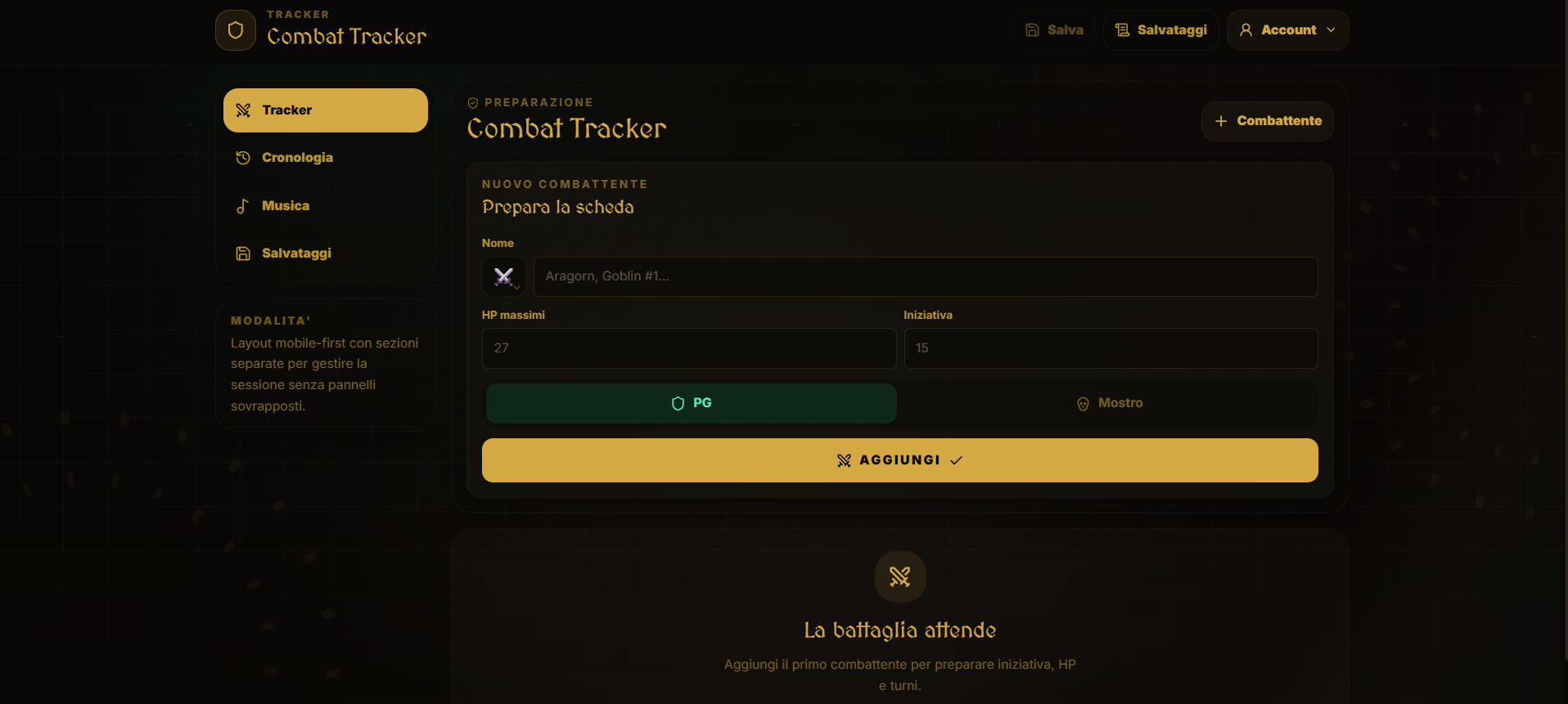 D&D Combat Tracker preview